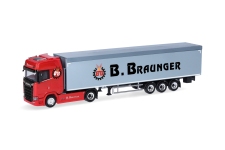 Herpa 321136 - H0 - Scania Schubboden-Sattelzug CS 20 Braunger